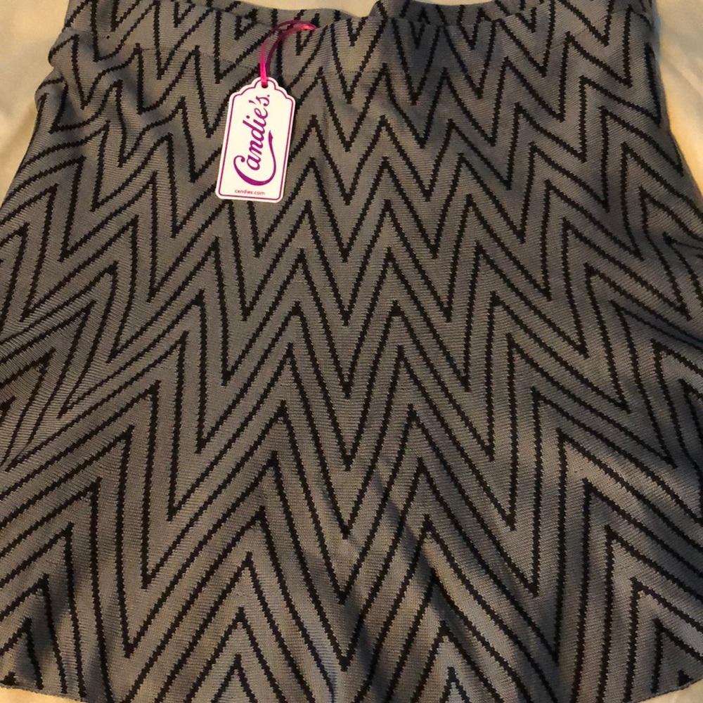 Grey Knit Mini Skirt